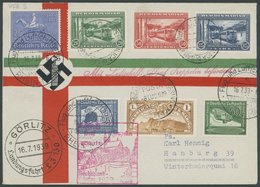 ZULEITUNGSPOST 458 BRIEF, San Marino: 1939, Fahrt Nach Görlitz, Mischfrankatur Mit Deutschen Marken, Prachtbrief - Airmail & Zeppelin