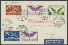 Schweiz: 1930, Schweizfahrt, Abwurf Bern, Dekorative Flugpostfrankatur, Prachtbrief -> Automatically Generated Translati - Poste Aérienne & Zeppelin