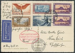 Schweiz: 1930 Schweizfahrt, Abwurf Lausanne, Frankiert U.a. Mit Mi.Nr. 190x, Prachtkarte -> Automatically Generated Tran - Poste Aérienne & Zeppelin