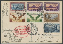 Schweiz: 1930, Vorarlbergfahrt, Nach Bregenz, Frankiert U.a. Mit Mi.Nr. 233/4, Prachtkarte -> Automatically Generated Tr - Luft- Und Zeppelinpost