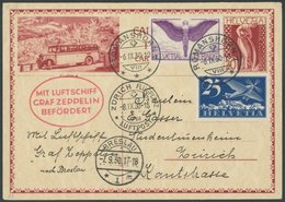 Schweiz: 1930, Fahrt Nach Breslau, Prachtkarte -> Automatically Generated Translation: Switzerland: 1930, "trip To Wrocl - Poste Aérienne & Zeppelin