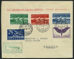ZULEITUNGSPOST 170Ab BRIEF, Schweiz: 1932, Luposta-Rundfahrt, Abgabe Danzig, Prachtbrief - Luft- Und Zeppelinpost