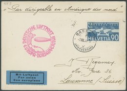 Schweiz: 1936, 6. Nordamerikafahrt, Prachtkarte -> Automatically Generated Translation: Switzerland: 1936, "6. North Ame - Poste Aérienne & Zeppelin