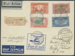 Französisch Somalia: 1933, 3. Südamerikafahrt, Einschreibbrief, Pracht -> Automatically Generated Translation: French So - Poste Aérienne & Zeppelin
