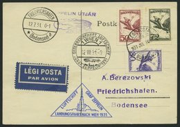 ZULEITUNGSPOST 116A BRIEF, Ungarn: 1931, Österreichfahrt, Post Nach Wien, Prachtkarte - Poste Aérienne & Zeppelin