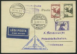 ZULEITUNGSPOST 116A BRIEF, Ungarn: 1931, Österreichfahrt, Post Nach Wien, Prachtkarte - Airmail & Zeppelin