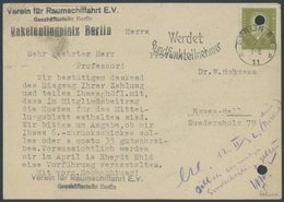 10.2.1932, Beitrittserklärung Des Vereins Für Raumschifffahrt E.V., Geschäftsstelle, Raketenflugplatz Berlin, Als Geldei - Aviones
