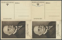 1925, Zeppelin-Eckener-Spende Mit Blauem Zudruck Frauen-Spende, 4 Ungebrauchte Verschiedene Portraitkarten Graf Zeppelin - Poste Aérienne & Zeppelin