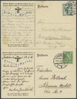 1926, Zeppelin-Eckener-Spende, 2 Portraitkarten (Eckener Und Graf Zeppelin) Mit Blauem Zudruck Frauenspende, Gebraucht,  - Airmail & Zeppelin