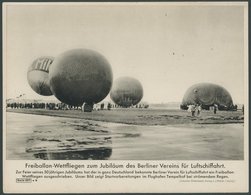 1931, Freiballon-Wettfliegen Zum Jubiläum Des Berliner Verein Für Luftschifffahrt, Bilddruckkarte Serie 957(18x23) Mit D - Other & Unclassified