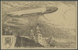 1913, LZ 17 (Sachsen) Vogtlandfahrt, Sonderkarte Der Neuen Vogtländischen Zeitung, Rückseitig Beschriftet, Pracht -> Aut - Sonstige & Ohne Zuordnung