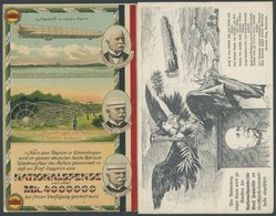 1908/10, Graf Zeppelin Nationalspende: 5 Pf. Germania Privat-Ganzsachenkarte (PP 27E16) Und Karte Vom Postkartenverlag M - Autres & Non Classés