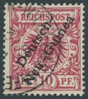 DEUTSCH-NEUGUINEA 3XII O, 1897, 10 Pf. Lebhaftlilarot Mit Aufdruckfehler C In Deutsch Verstümmelt, Pracht - Deutsch-Neuguinea