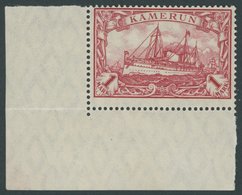 KAMERUN 24IIB **, 1919, 1 M. Dunkelkarminrot, Mit Wz., Kriegsdruck, Gezähnt B, Postfrisch, Pracht, Mi. (55.-) - Kamerun