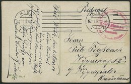 MSP VON 1914 - 1918 (Torpedoboot: S 33), 2.11.1914, Roter Briefstempel, Feldpost-Ansichtskarte (Hochseetorpedoboot Bei S - Maritime