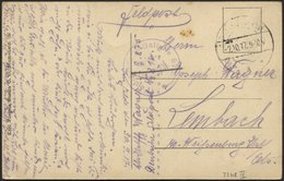 DT. FP IM BALTIKUM 1914/18 Feldpoststation Nr. 316, Type II, 2.10.17, Mit Tarnstempel DEUTSCHE FELDPOST *** Auf Ansichts - Lettonie