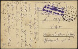 LETTLAND Feldpoststation Nr. 383, 15.3.18, Mit Aptiertem Stempel K.D. FELDPOST ** Auf Ansichtskarte (Riga-Anlagen Und Po - Lettonie