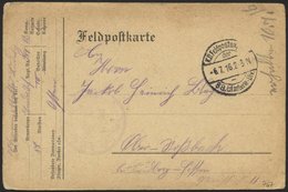 LETTLAND 767 BRIEF, K.D. FELDPOSTEXPED. 88. INFANTERIE-DIV., 6.7.16, Auf Feldpost-Vordruckkarte Mit Briefstempel Und Fel - Letland