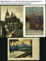 BÖHMEN UND MÄHREN Ca. 1939-43, 37 Verschiedene Alte Ansichtskarten Böhmen Und Mähren, Fast Alle Gebraucht, Viel Prag, Pr - Other & Unclassified
