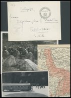1940/2, WESTFELDZUG: Befestigungs-Landkarte, Compiègne Waffenstillstandskarte, Waffenstillstandskommissions Briefvorders - Besetzungen 1938-45