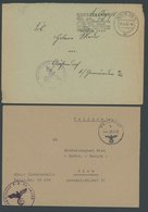 FELDPOST II. WK BELEGE 1942-44, SS Leibstandarte Adolf Hitler, 3 Verschiedene Feldpostbriefe Mit Dienst- Und Feldpostnot - Occupation 1938-45
