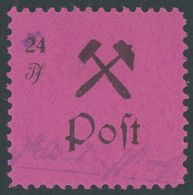 GROSSRÄSCHEN 26IV *, 1945, 24 Pf. Schwarz Auf Lila, Type IV, Falzrest, Pracht - Altri & Non Classificati