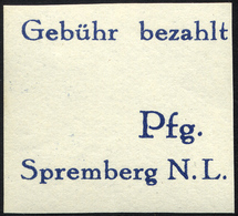 SPREMBERG 10BF **, 1946, 6 Pf. Violettultramarin, Ungezähnt, Mit Abart Wertziffer 6 Fehlend, Pracht, Mi. 1000.- - Privatpost