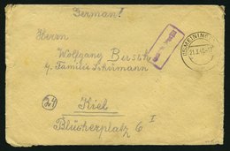 ALL. BES. GEBÜHR BEZAHLT MEININGEN, 21.3.46, Violetter R1 Gebühr Bezahlt, Brief Feinst, Gepr. AG THÜR - Sonstige & Ohne Zuordnung