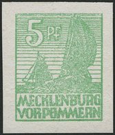 MECKLENBURG-VORPOMMERN 32xb **, 1946, 5 Pf. Mittelgrün, Kreidepapier, Pracht, Gepr. Kramp, Mi. 240.- - Other & Unclassified