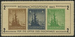 THÜRINGEN Bl. 1ta *, 1945, Block Antifa, Gelblichgraues Papier, Type III, Entfalzt, Pracht, Fotoattest Ströh, Mi. 800.- - Other & Unclassified