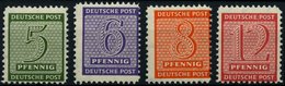 WEST-SACHSEN 116-19BX *, 1945, Roßwein, Gezähnt L 111/4-111/2, Wz. X, Falzrest, Prachtsatz, Gepr. Dr. Jasch - Otros & Sin Clasificación