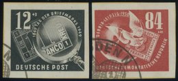 DDR 271/2 O, 1950, Einzelmarken DEBRIA, 2 Prachtwerte, Mi. 110.- - Sonstige & Ohne Zuordnung