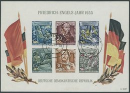 DDR Bl. 13 O, 1955, Block Engels, Tagesstempel, Pracht, Gepr. König, Mi. 180.- - Otros & Sin Clasificación