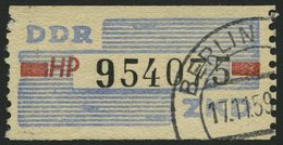 DIENSTMARKEN B D 28HP O, 1959, 10 Pf. Lebhaftgraublau/dunkelbräunlichrot/schwarz, Buchstabe HP, Kleine Zahnmängel Sonst  - Autres & Non Classés