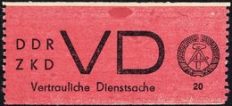 DIENSTMARKEN D VD 1A **, 1965, 20 Pf. Bräunlichrot/schwarz, Gezähnt 91/2, üblich Gezähnt Pracht, Mi. 250.- - Sonstige & Ohne Zuordnung