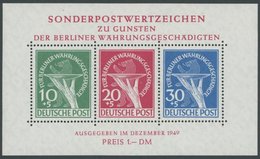 BERLIN Bl. 1 **, 1949, Block Währungsgeschädigte, Pracht, Mi. 950.- - Sonstige & Ohne Zuordnung