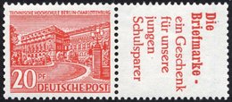 ZUSAMMENDRUCKE W 17 **, 1952, Bauten 20 + R2, Heftchenzähnung, Pracht, Mi. 95.- - Zusammendrucke