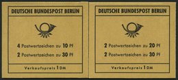 MARKENHEFTCHEN MH 6b,7b **, 1970, Markenheftchen Brandenburgertor I Und II, Reklame Berliner Zoo, Pracht, Mi. 125.- - Zusammendrucke