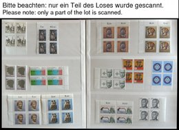 LOTS VB **, 1965-90, Partie Verschiedener Postfrischer Ausgaben In Viererblocks, Viele Randstücke, Fast Nur Prachterhalt - Usados