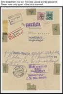 LOTS 1948/79, Irrläufer-Posten: 72 Verschiedene Belege Und 7 Briefstücke, Dabei Luftpost, Einschreiben, Eilboten, Nachge - Oblitérés