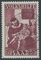 SAARLAND 269 O, 1949, 15 Fr. Gemälde II, Pracht, Gepr. Geigle, Mi. 100.- - Other & Unclassified