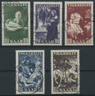 SAARLAND 309-13 O, 1951, Volkshilfe, Prachtsatz, Kurzbefund Geigle, Mi. 200.- - Sonstige & Ohne Zuordnung