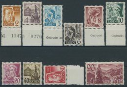 BADEN 28-37 *, 1948, Freimarken, Ohne Währungsangabe, Falzrest, Prachtsatz, Mi. 100.- - Andere & Zonder Classificatie