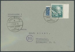 BUNDESREPUBLIK 111/2 BRIEF, 1949, Bundestag, Je Mit Rechtem Rand Auf FDC, Pracht - Altri & Non Classificati