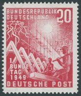 BUNDESREPUBLIK 112 **, 1949, 20 Pf. Bundestag Mit Abart S In Post Mit Rotem Fleck (Schantl 112f11B), Postfrisch, Pracht - Autres & Non Classés