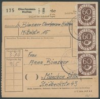 BUNDESREPUBLIK 135I BRIEF, 1951, 60 Pf. Posthorn Mit Abart Zwei Flecken Im Linken Rand Unter Dem U In Bundes, Obere Mark - Otros & Sin Clasificación