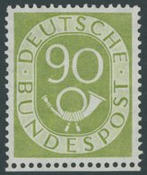 BUNDESREPUBLIK 138 **, 1952, 90 Pf. Posthorn, Normale Zähnung, Postfrisch, Pracht, Mi. 550.- - Sonstige & Ohne Zuordnung