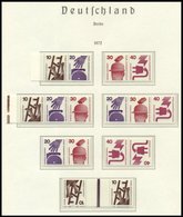 ZUSAMMENDRUCKE **, 1972/4, Unfallverhütung, Kleine Komplette Partie Der Mi.Nr. W 38 - KZ 9b, 695/6, 698/9C/D Einzelmarke - Used Stamps