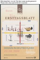 ERSTTAGSBLÄTTER 1709-Bl. 57 BrfStk, 1994-2001, 8 Komplette Jahrgänge, ETB 1/94 - 49/2001, Pracht - Autres & Non Classés