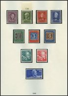 SAMMLUNGEN **, 1948-81, Postfrische Sammlung Bundesrepublik In 3 Lindner Falzlosalben, Bis Auf 25-90 Pf. Posthorn Komple - Usati